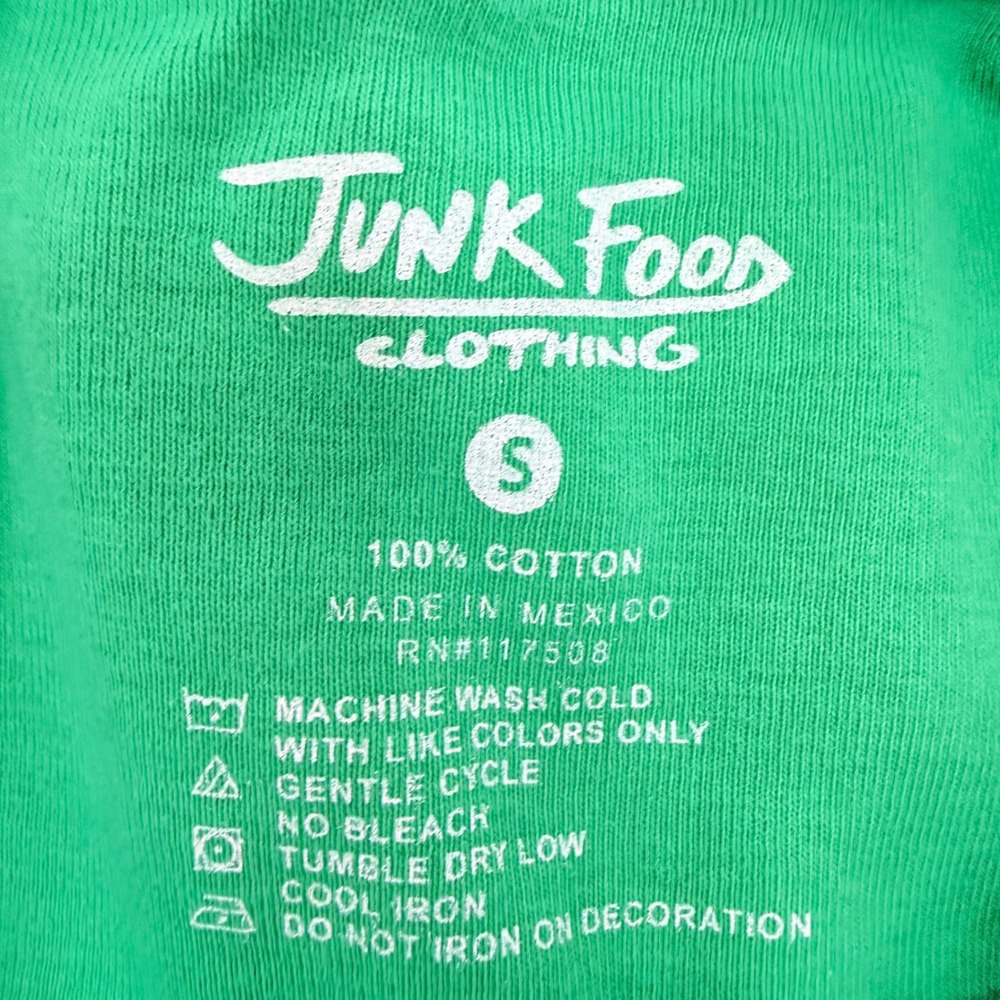 Junk Food NYC Pickleball Social Club Graphic Crop Tee Womens Small Green - Picture 5 of 8